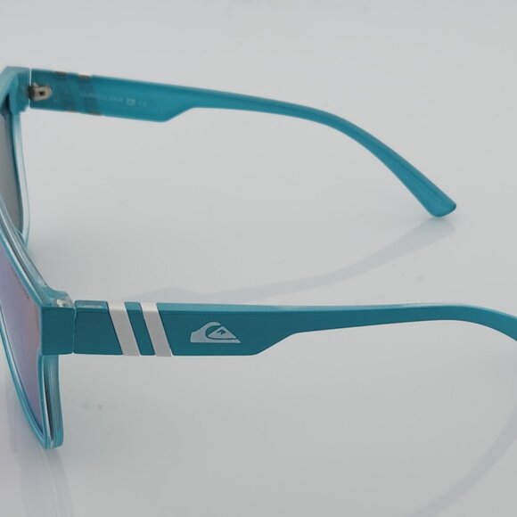 Quiksilver Shield Sunglasses Electric Blue Frame Flash Blue-Purple Mirror Lens - Picture 7 of 12